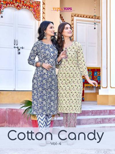 Cotton Candy Vol 4 By Tips & Tops Fancy Summer Special Kurti With Bottom Collection
